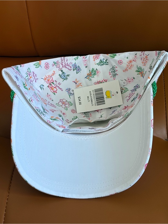 Southern Marsh White Floral Visor with Green Rope Accent